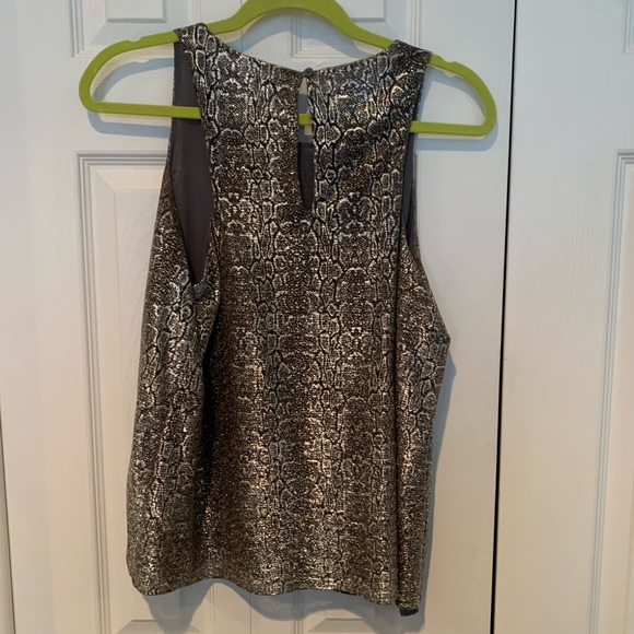 Collective Concepts shiny animal print blouse. Size Medium. - Picture 3 of 4